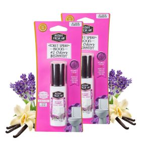 2-Pack: Superior Toilet Spray for Men with Instant Odor Elimination, Neptune Royal Fragrance, Odor Eliminator Bathroom Spray, Travel Size (Scent: Lavender Vanilla)